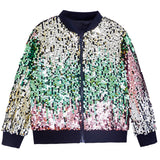 1-14T Kid Baby Girls Sequined Trendy Fashion Coats Jackets