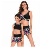 Parent-child Swimsuit, Split Skirt Bikini Set, Family Mother and Daughter Swimsuit