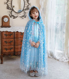 Kid Girl Elsa Girls Princess Cape Frozen Hooded Cloak Shawl Coat