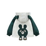 Children's Coat Color Matching Cartoon Jacket Top Boys Weaving Children's Clothing