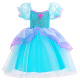 Kid Girl Pommel European American Mermaid  Shell Dresses