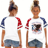 Kid Boy Girl 250th Years of America Independence Day Casual T-shirts Tops