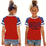 Kid Boy Girl 250th Years of America Independence Day Casual T-shirts Tops