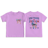 Kid Boy Girl USA Independence Day Printed Crew Neck Short Sleeve T-Shirt