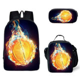 Kid School Satchel Street Tide Basketball Football Three-piece Set Schoolbag