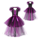 Sleeping Spell Costume Halloween Demon Witch Mesh Tutu Dress Dark Witch