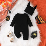 Baby Halloween Skull Character Stylish Luminous Skeleton Rompers