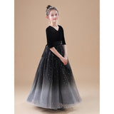 Kid Girl High-end Cello Performance Piano Dress