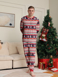 Family Matching Snowman Deer Printed Flower Loungewear Pajamas Set