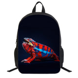 Kid Student  Schoolbag Cute Parrot Print Animal  Backpack 16 Inch