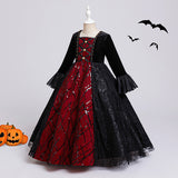 3-12T Kid Girl Halloween Princess Cosplay Queen Dress