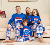 Family Matching Striped Letter Christmas Parent-child Loungewear Pajamas
