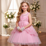 Kid Baby Girl Princess Embroidered Flower Dresses