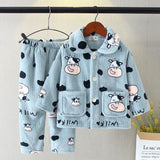 Kid Baby Boy Flannel Autumn Winter Loungewear Pajamas