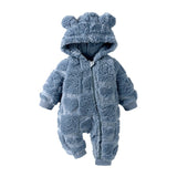 0-18M Baby Infant Fleece Autumn Winter Romper Outerwear