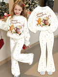 3-12T Kid Girl Suits Youth Fashion Trends Long Sleeves Suits 2 Pcs Set