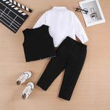 3-8Y Kid Boys Sequined Suit Piano Officiating Wedding 3 Pcs Set