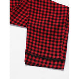 Kid Girl Red Plaid Home Pajamas Suit