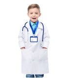 Kid Doctor White Coat Raw Laboratory Surgical Gown 3 Pcs Set