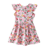 Kid Baby Girl Summer Fashion Cartoon Ruffled Sleeve Dresses Skirts