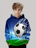 2-12T Kid Boys Long-sleeved Ball Print Leisure Sports Suit 2 Pcs Set