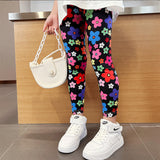 2-12T Kid Girl Autumn  Summer Nine-point Thin Pants Leggings