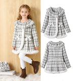 Plaid Wool Coat, New Winter Children's Warm Little Xiang Plush Coat