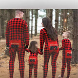 Family Matching Plaid Homewear Parent-child Pajamas