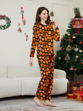 Halloween Parent-child Pajama Pumpkin Funny Devil Print Loungewear