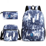 Lionel Messi Backpack 3psc Student School Bags