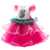 Kid Girls Summer Flamingo Cake Sleeveless Gauze Dresses