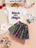 1-8Y Kid Girls Fashionable Foreign Summer Suit 2 Pcs Set