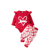 Baby Girl Cute Love Towel Embroidered Plaid 3 Pcs Sets