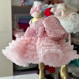 Kid Girl Princess Sequined Tutu Catwalk Dresses