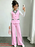 Girls' Fashion Suit, Foreign Suit, Vest, Jacket and Trousers Two-piece Suit