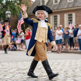 5-14Y Kid Boy American Washington Presidential Colonial Costume 5 Pcs Set