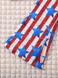3-8T Kid Girl Independence Day Print Gradient 2 Pcs Set