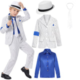 4-12Y Kid Boy Mike Jackson Dance Stripe Suit