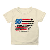 Kid Girl Boy 250th Anniversary Independence Day Printed Comfortable Casual T-Shirt