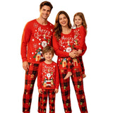 Family Matching Christmas Loungewear Parent-child Long-sleeved Pajamas 2 Pcs Set