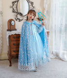 Kid Girl Elsa Girls Princess Cape Frozen Hooded Cloak Shawl Coat