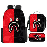 Kid Boy Girl Shark Cartoon Backpack School Bag