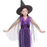 2026 Children's Halloween Costumes European and American Girls Cos Cosplay Witch Show