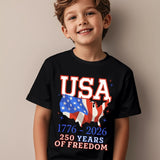 Anniversary Independence Day Commemorative Kid Boys Girls Short Sleeve T-Shirts