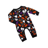 Family Matching Halloween Carnival Pumpkin Wizard Printed Loungewear Pajamas