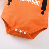 Halloween Baby Boys Preschool Printed Long Sleeve Pumpkin 3 Pcs Set