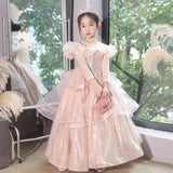 Kid Girl High-end Princess Flower Host Piano Performance Dresses