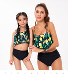 Parent-child Swimsuit New Printed Split Bikini Mother and Daughter Swimsuit