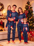 Family Matching Christmas Parent-child Loungewear Round Neck Fashion Pajamas