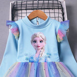 Kid Girl Aisha Princess Rainbow Poncho Dresses